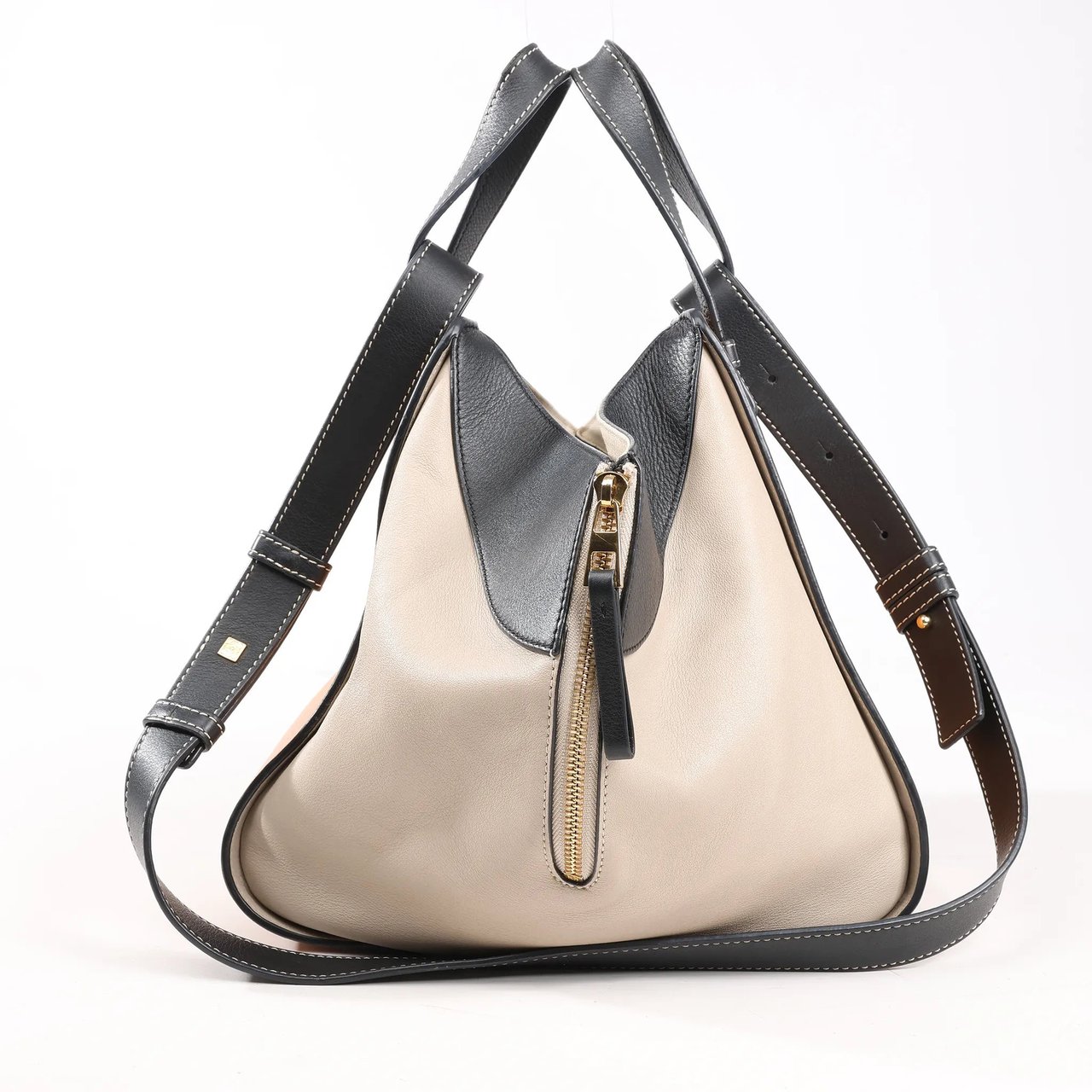 Loewe LOEWE Hammock Small Leather 2Way Handbag in Orange x Black x Beige Divers