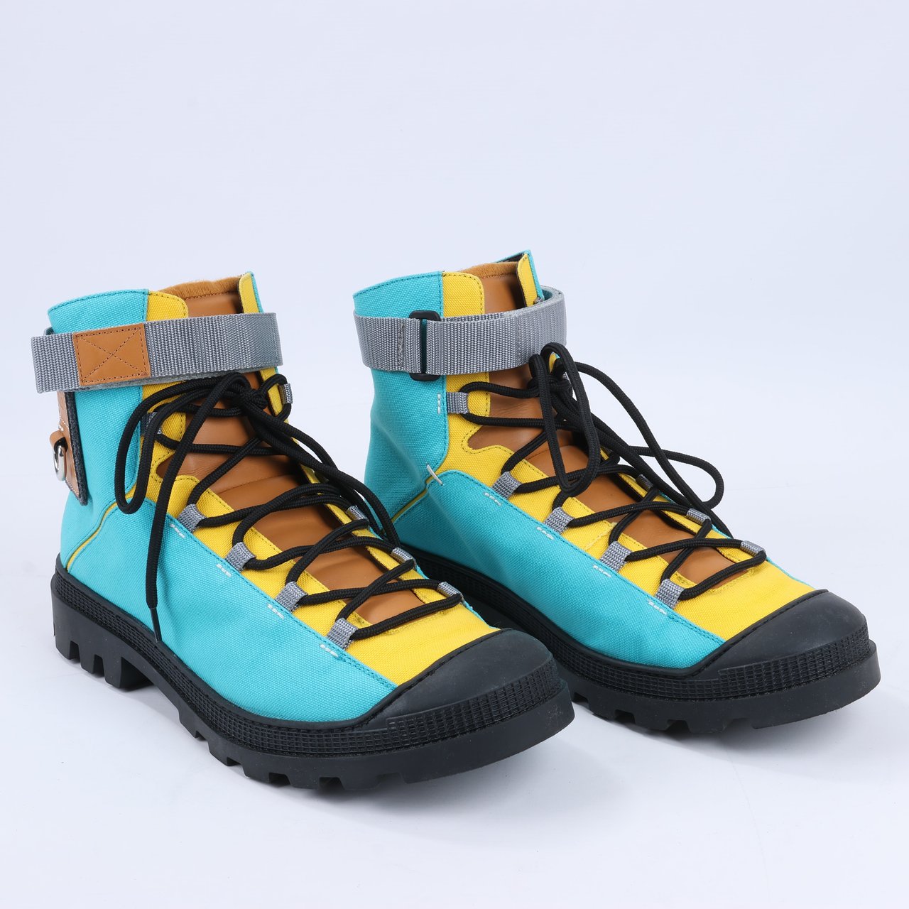 Loewe LOEWE Anagram 20SS Canvas & Leather Short Boots 44 EU in Multicolor Divers