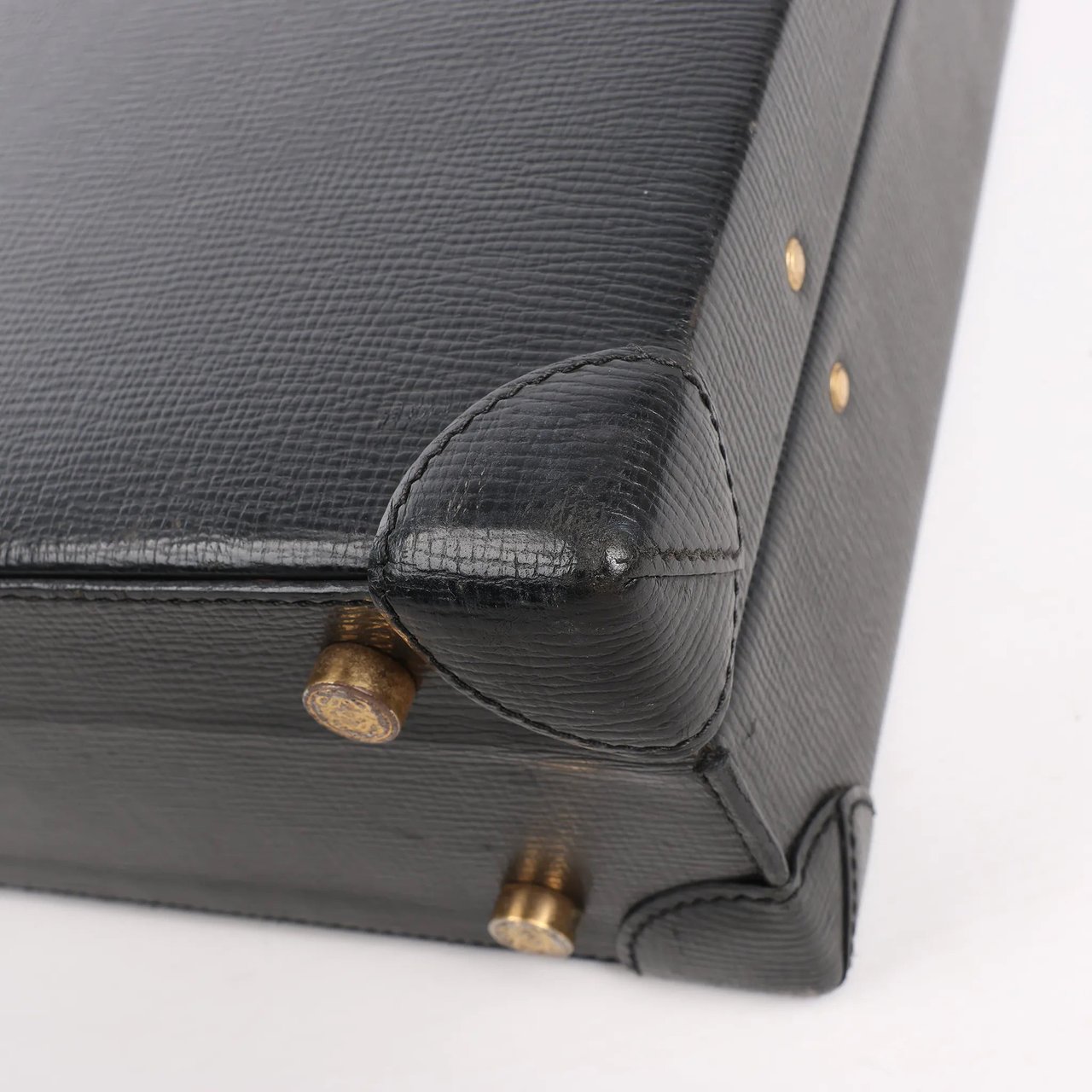 Loewe Loewe Anagram Leather Travel Bag in Black Zwart