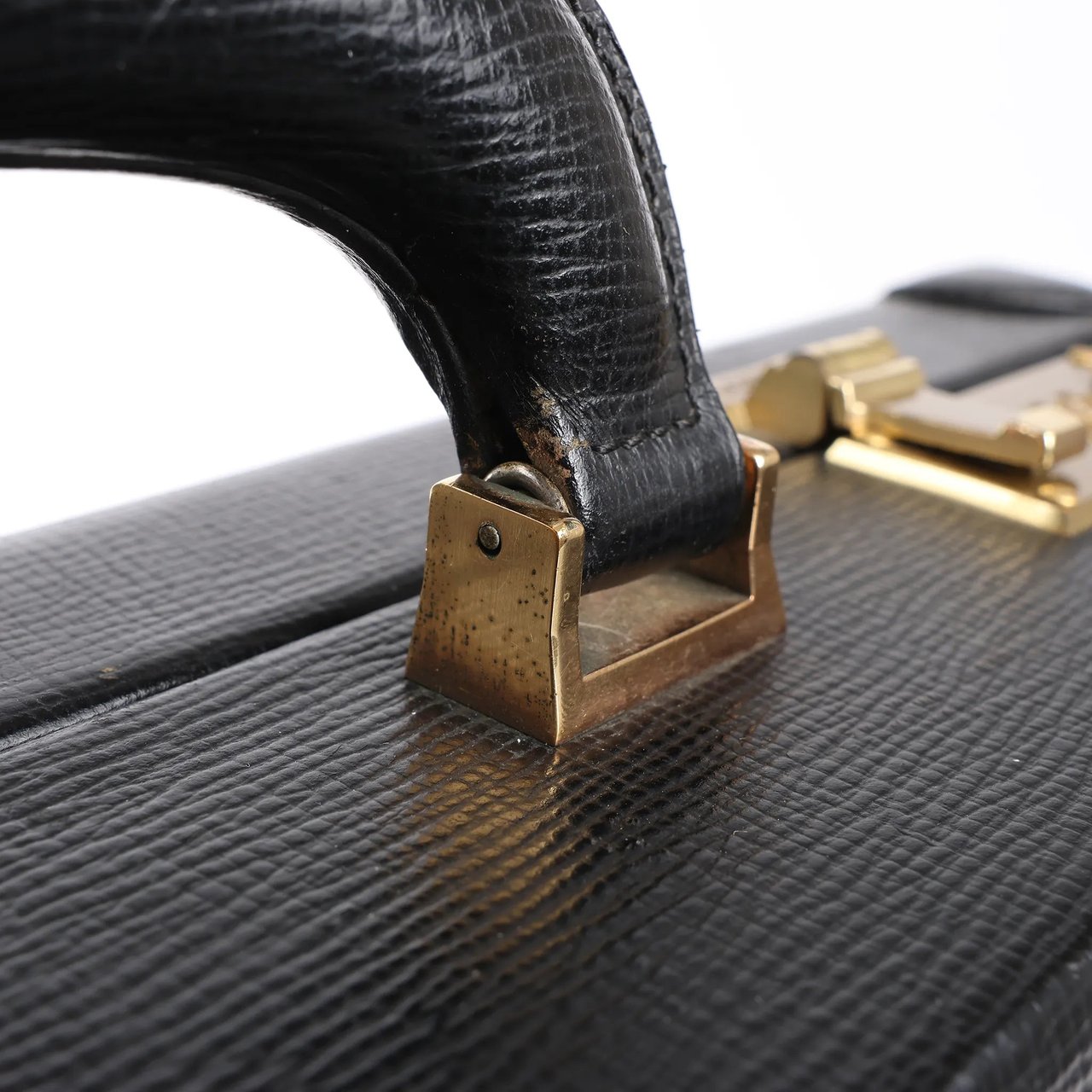 Loewe Loewe Anagram Leather Travel Bag in Black Zwart