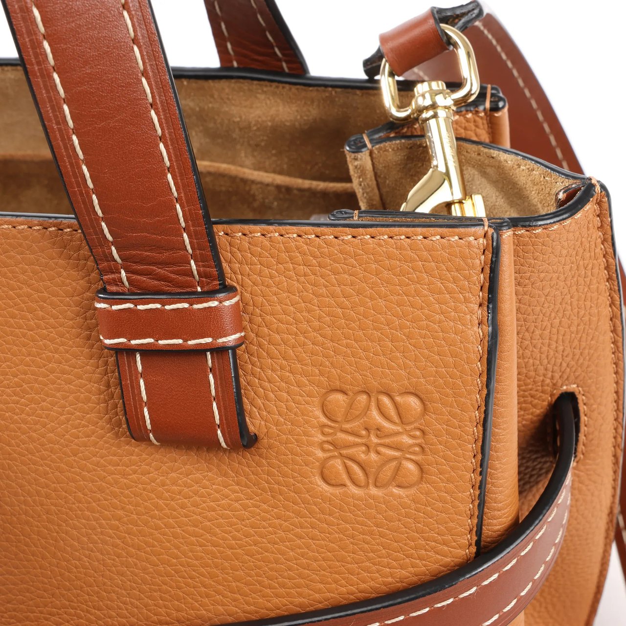 Loewe LOEWE Gate Top Handle Leather 2Way Handbag in Brown Bruin