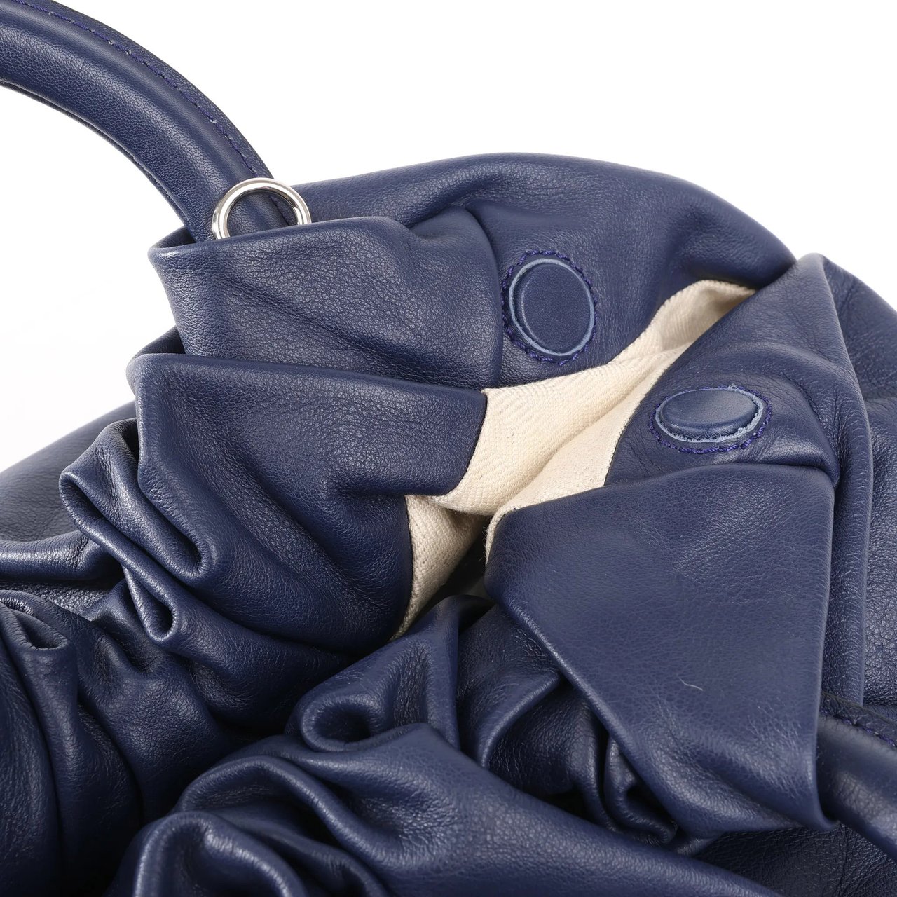 Loewe LOEWE Bounces Leather Handbag in Navy Blue Navy