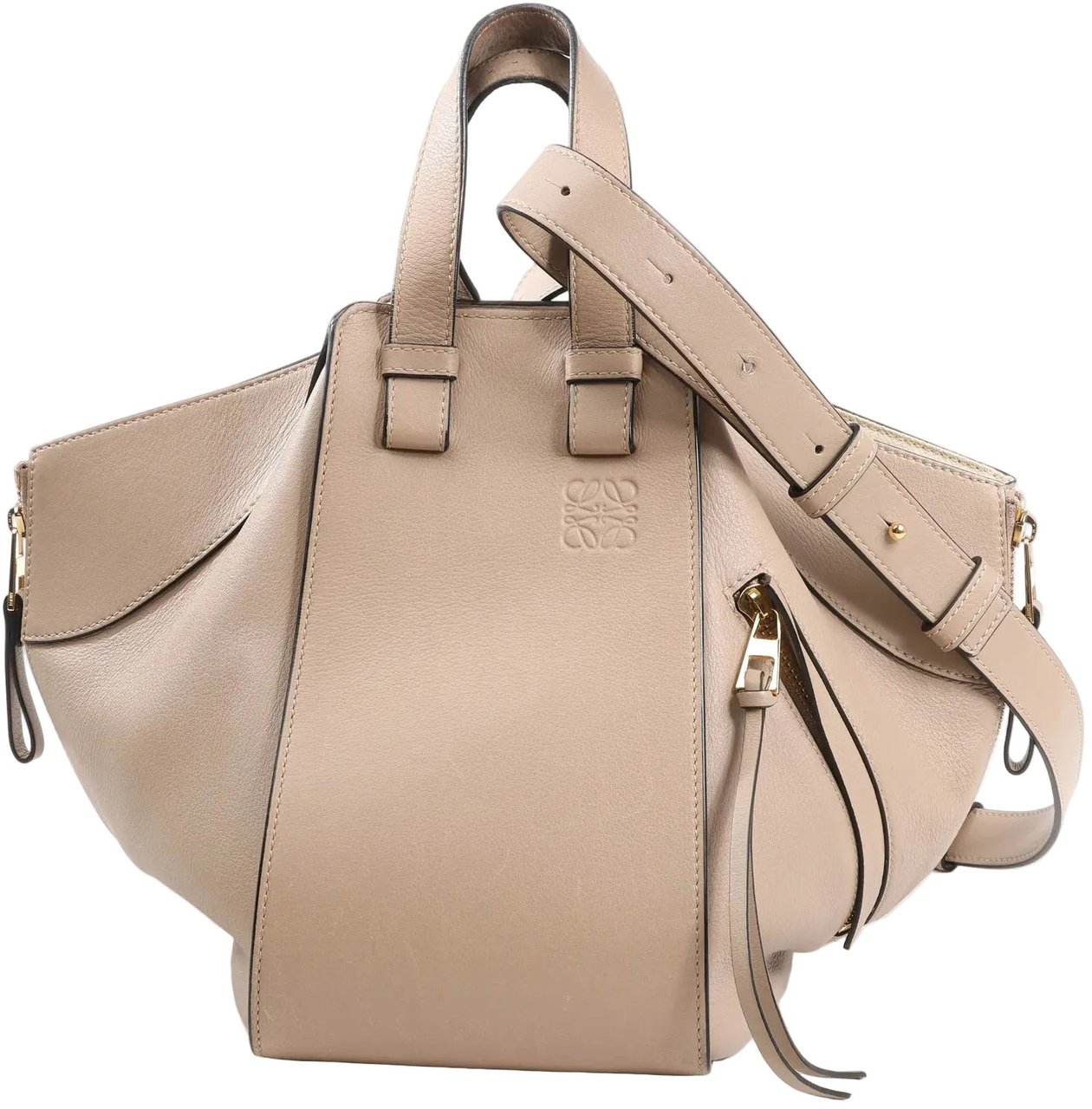 Loewe LOEWE Hammock Small Leather 2Way Handbag in Beige Beige