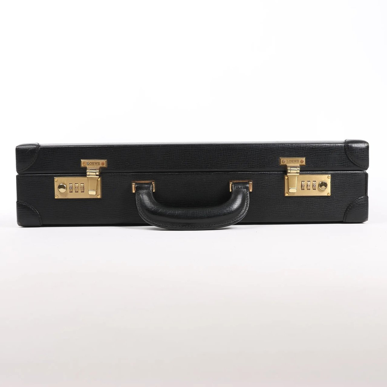 Loewe Loewe Anagram Leather Travel Bag in Black Zwart