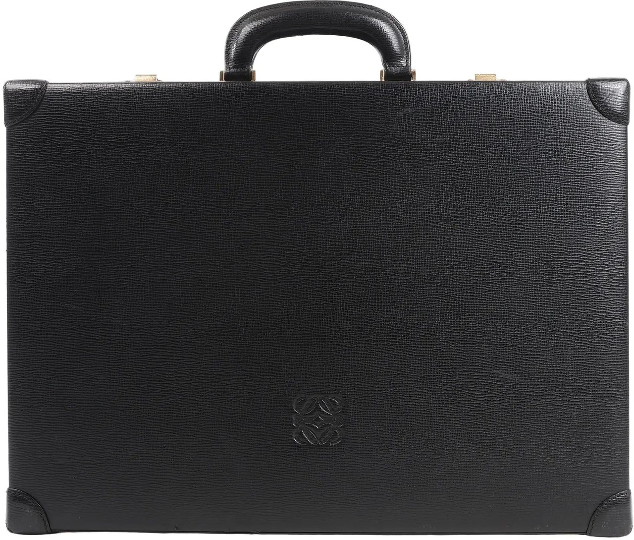 Loewe Loewe Anagram Leather Travel Bag in Black Zwart