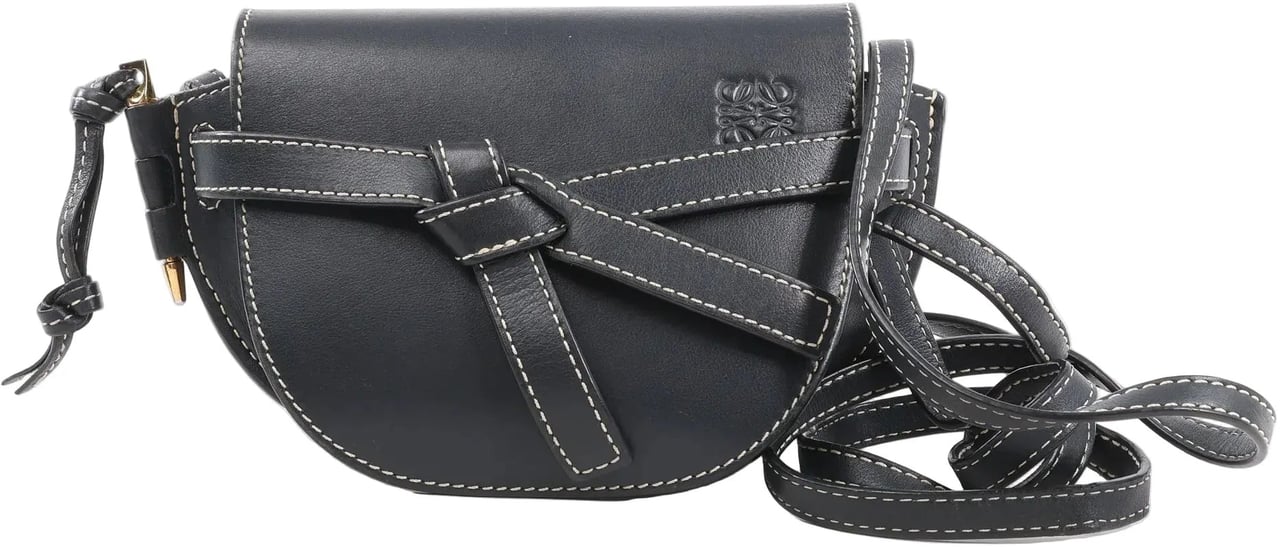 Loewe LOEWE Gate Mini Leather Crossbody Bag in Navy Blue Navy