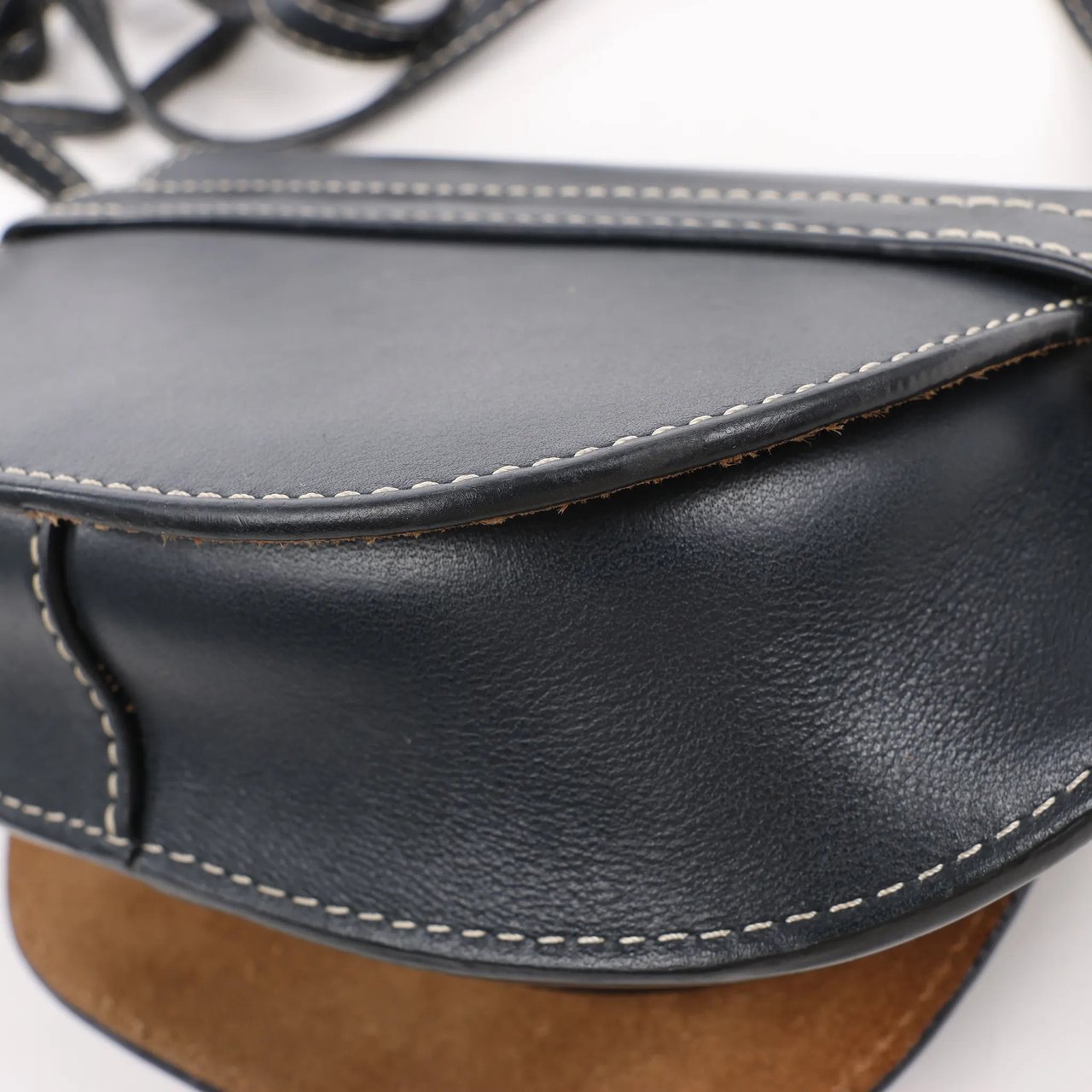 Loewe LOEWE Gate Mini Leather Crossbody Bag in Navy Blue Navy