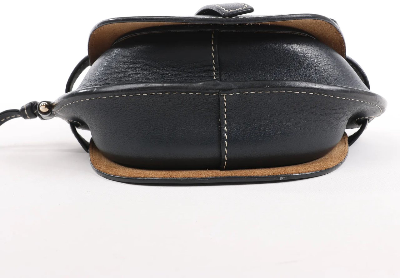 Loewe LOEWE Gate Mini Leather Crossbody Bag in Navy Blue Navy