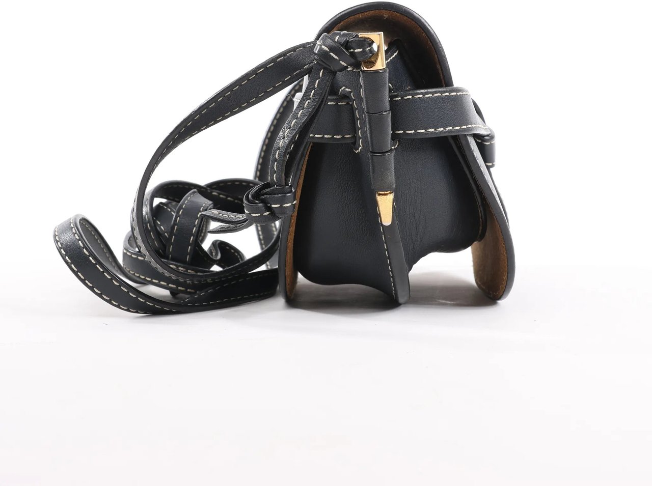 Loewe LOEWE Gate Mini Leather Crossbody Bag in Navy Blue Navy