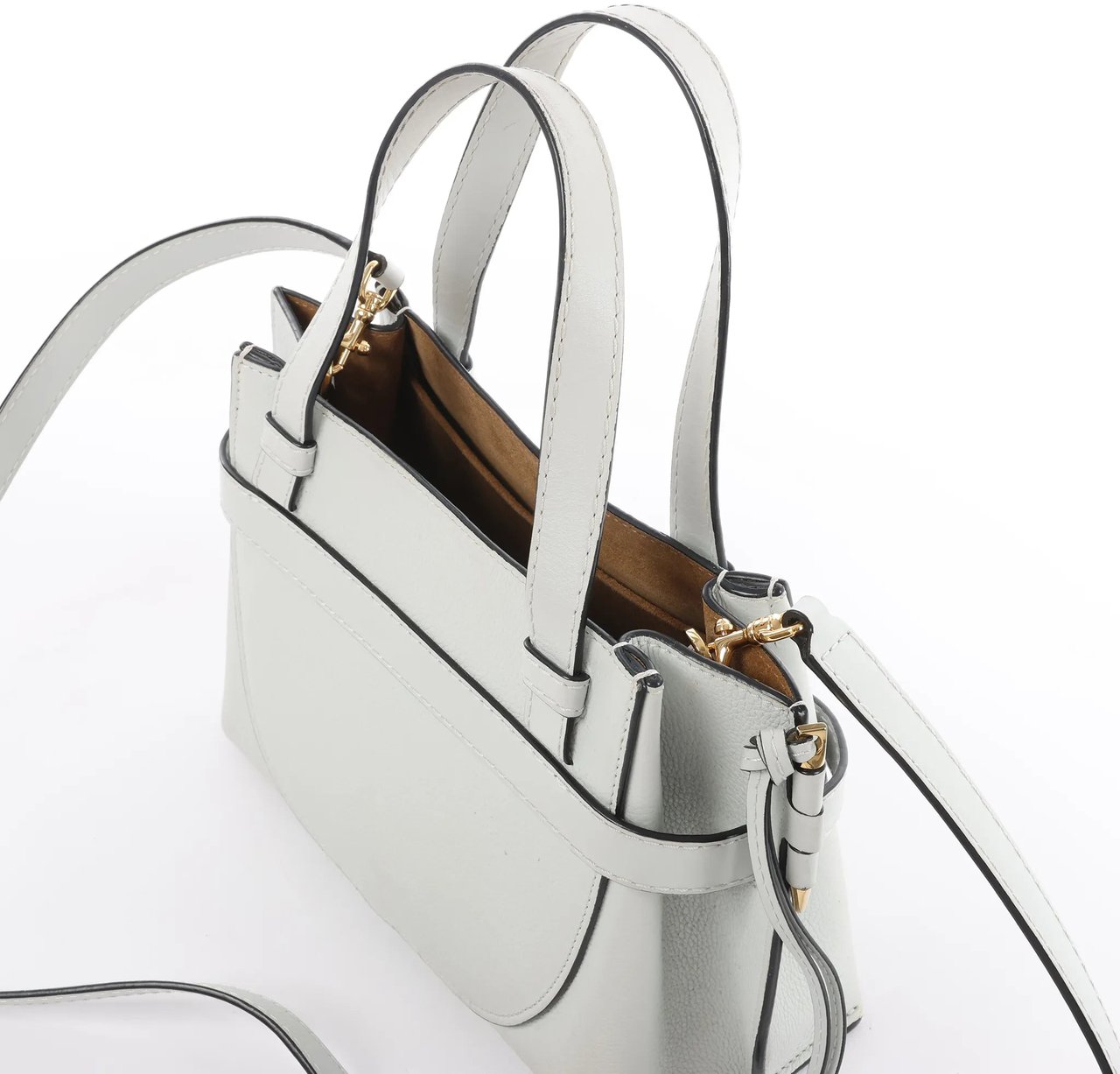 Loewe LOEWE Gate Mini Top Handle Leather 2Way Handbag in Gray Grijs