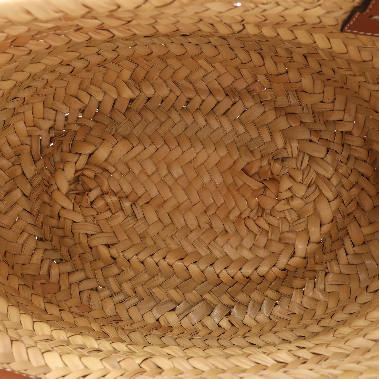 Loewe LOEWE Anagram Basket Small Raffia x Leather Handbag in Beige x Brown Divers