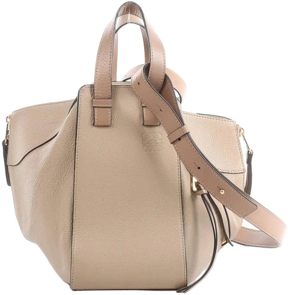 LOEWE Hammock Medium Leather 2Way Handbag in Beige Beige