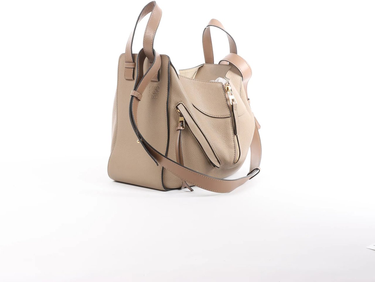 LOEWE Hammock Medium Leather 2Way Handbag in Beige Beige