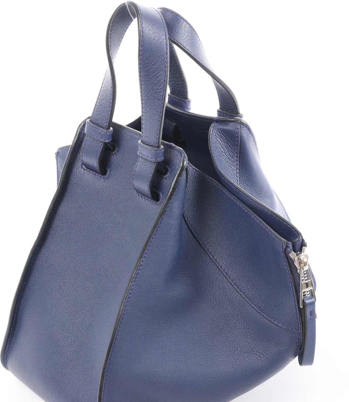Loewe LOEWE Hammock Medium Leather 2Way Handbag in Navy Blue Navy