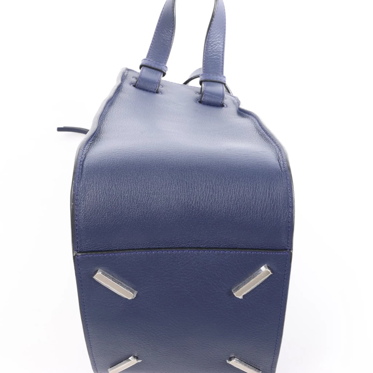 Loewe LOEWE Hammock Medium Leather 2Way Handbag in Navy Blue Navy