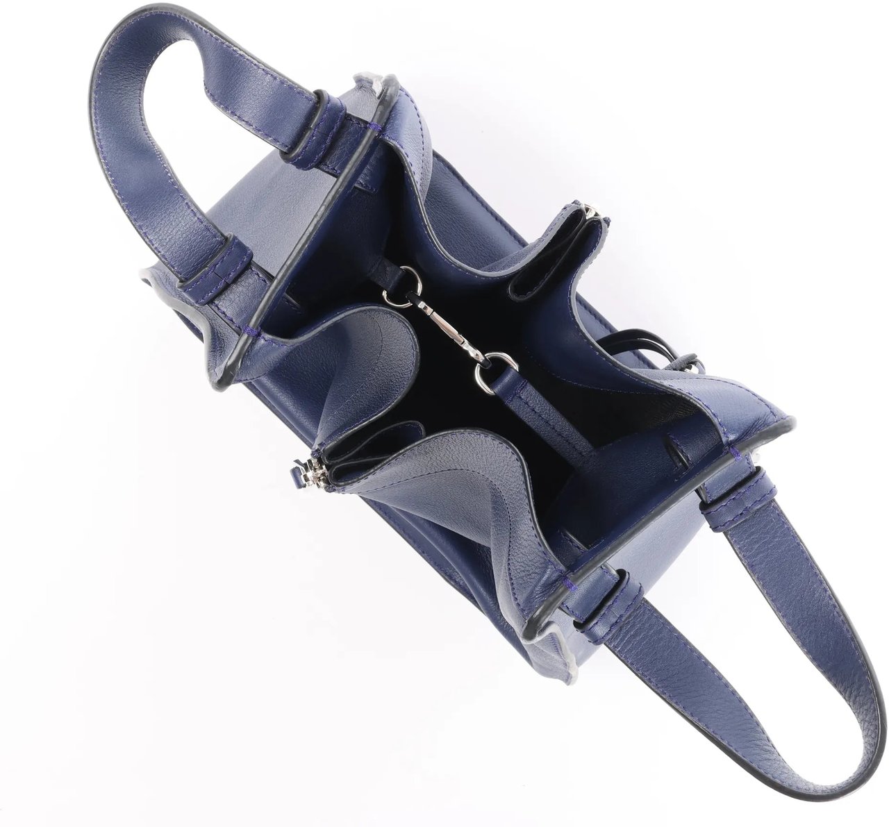 Loewe LOEWE Hammock Medium Leather 2Way Handbag in Navy Blue Navy