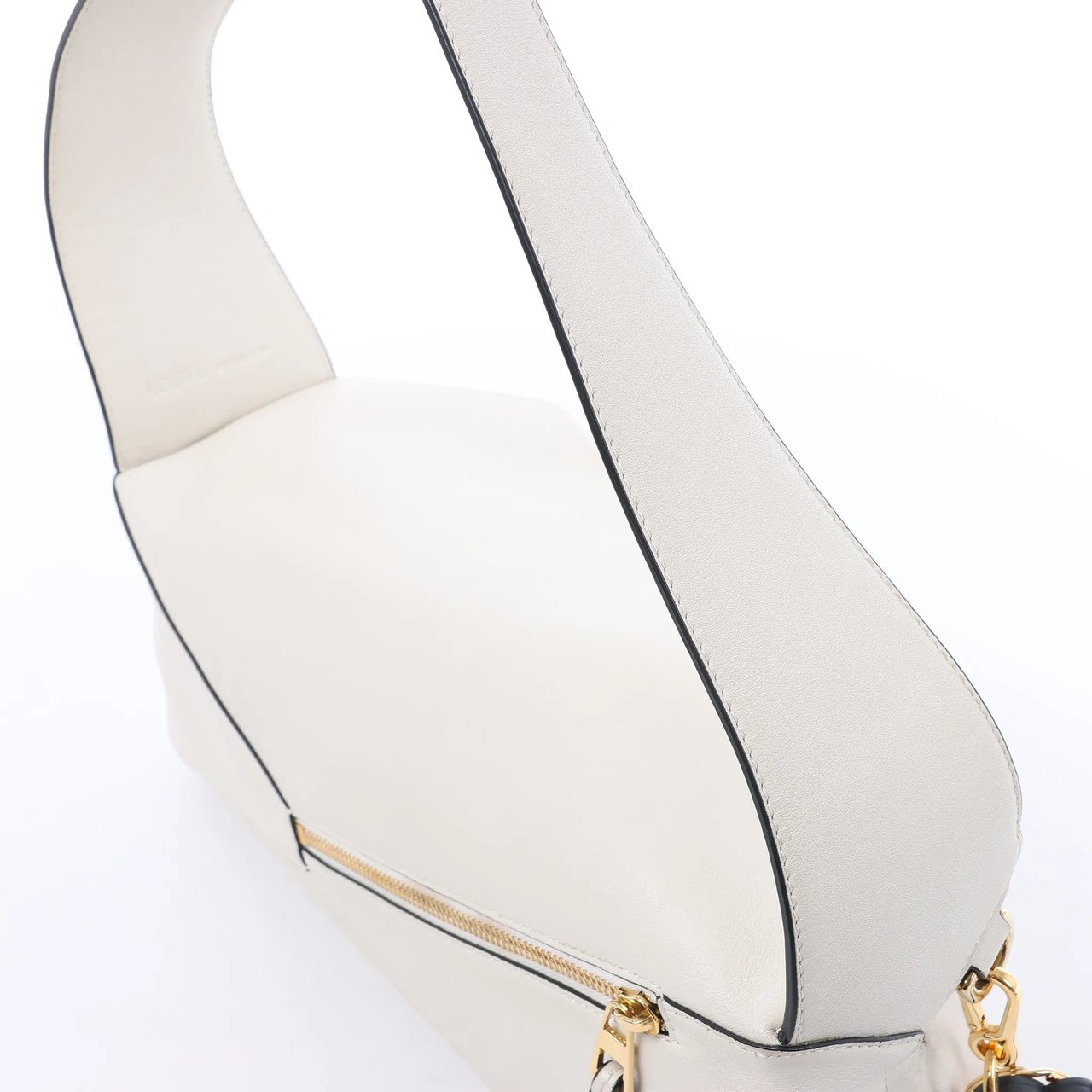 LOEWE Puzzle Hobo Leather Shoulder Bag in White Wit