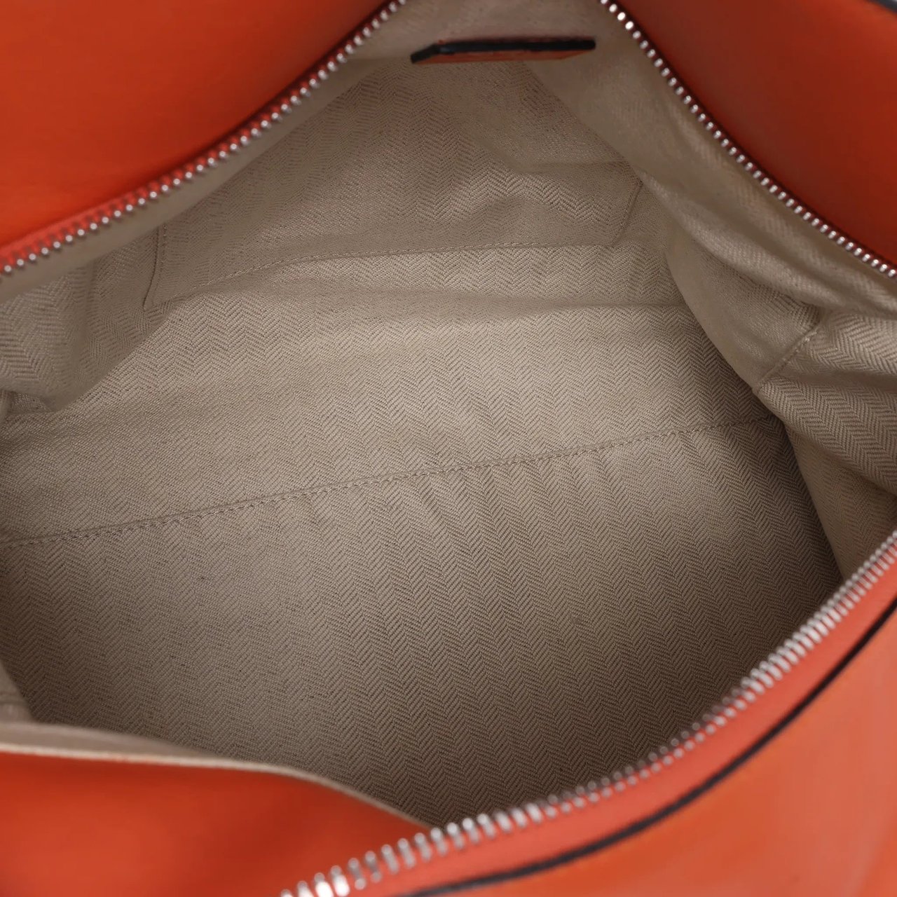 LOEWE Puzzle Large Leather 2Way Handbag in Orange Oranje