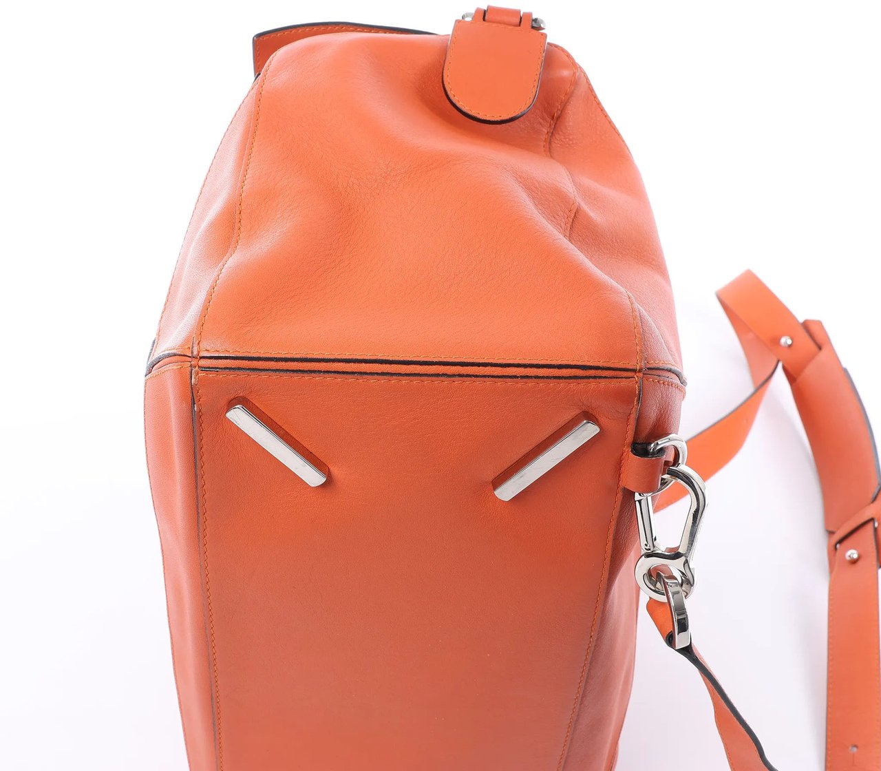 LOEWE Puzzle Large Leather 2Way Handbag in Orange Oranje