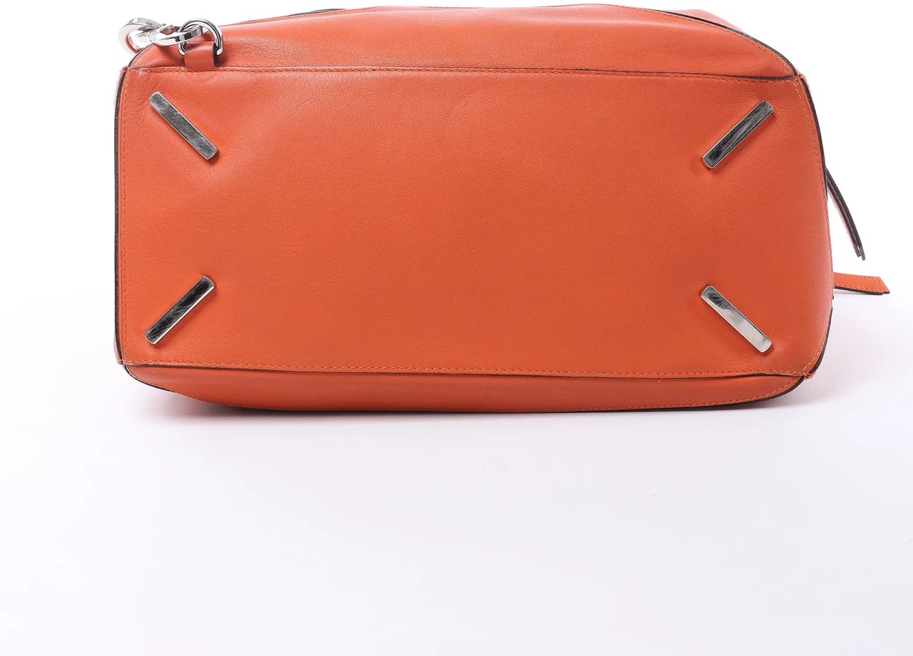 LOEWE Puzzle Large Leather 2Way Handbag in Orange Oranje