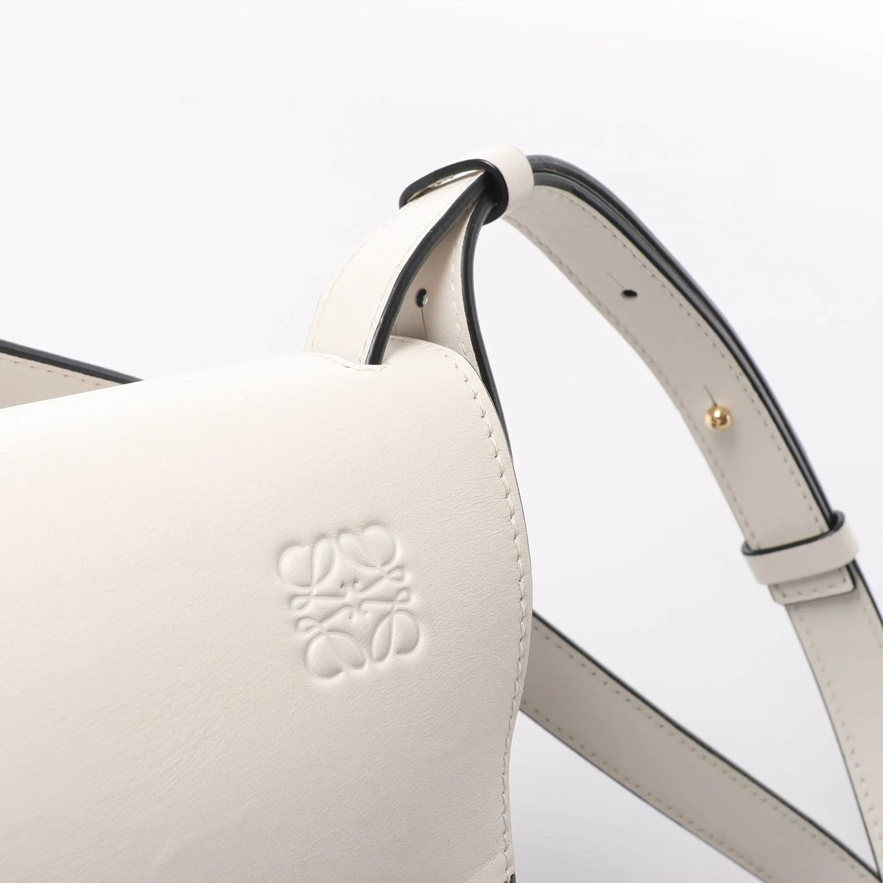 LOEWE Gate Small Crossbody Bag in White x Green Divers