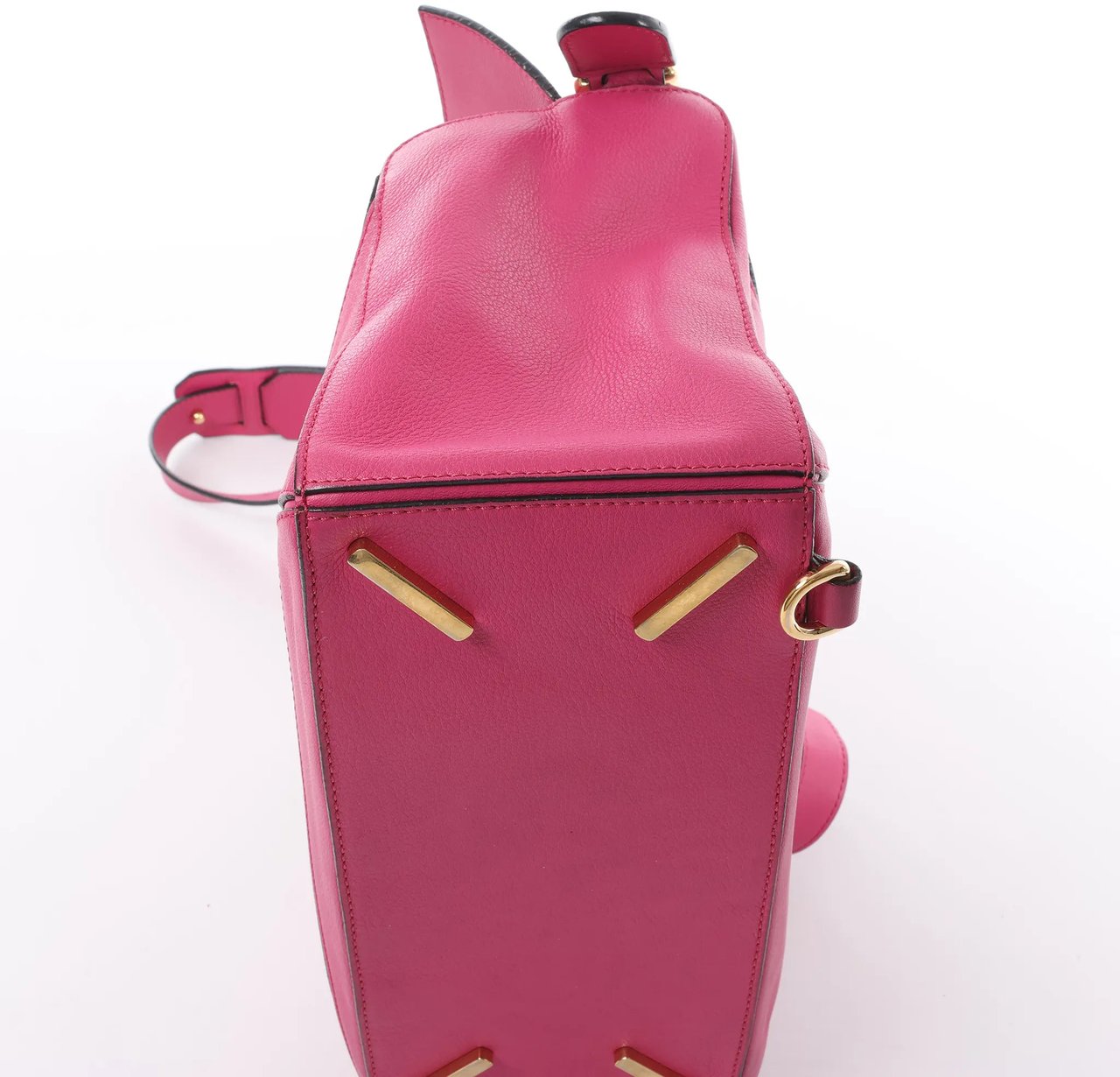 LOEWE Puzzle Medium Leather 2Way Handbag in Pink Roze