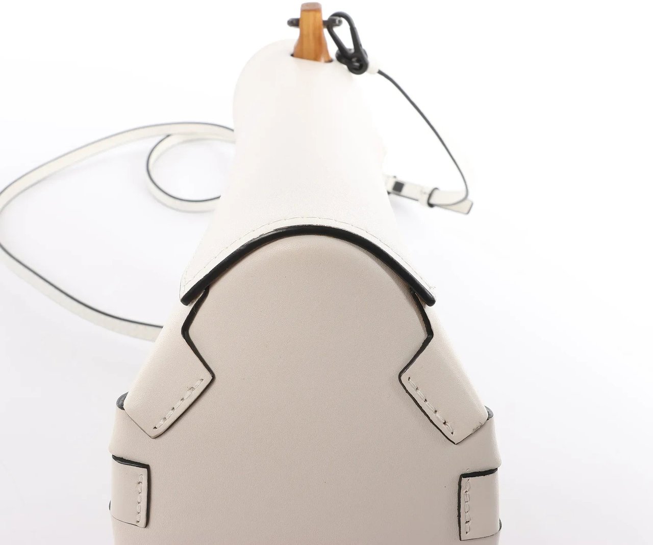 LOEWE Bamboo Buckets Leather 2Way Handbag in White Wit