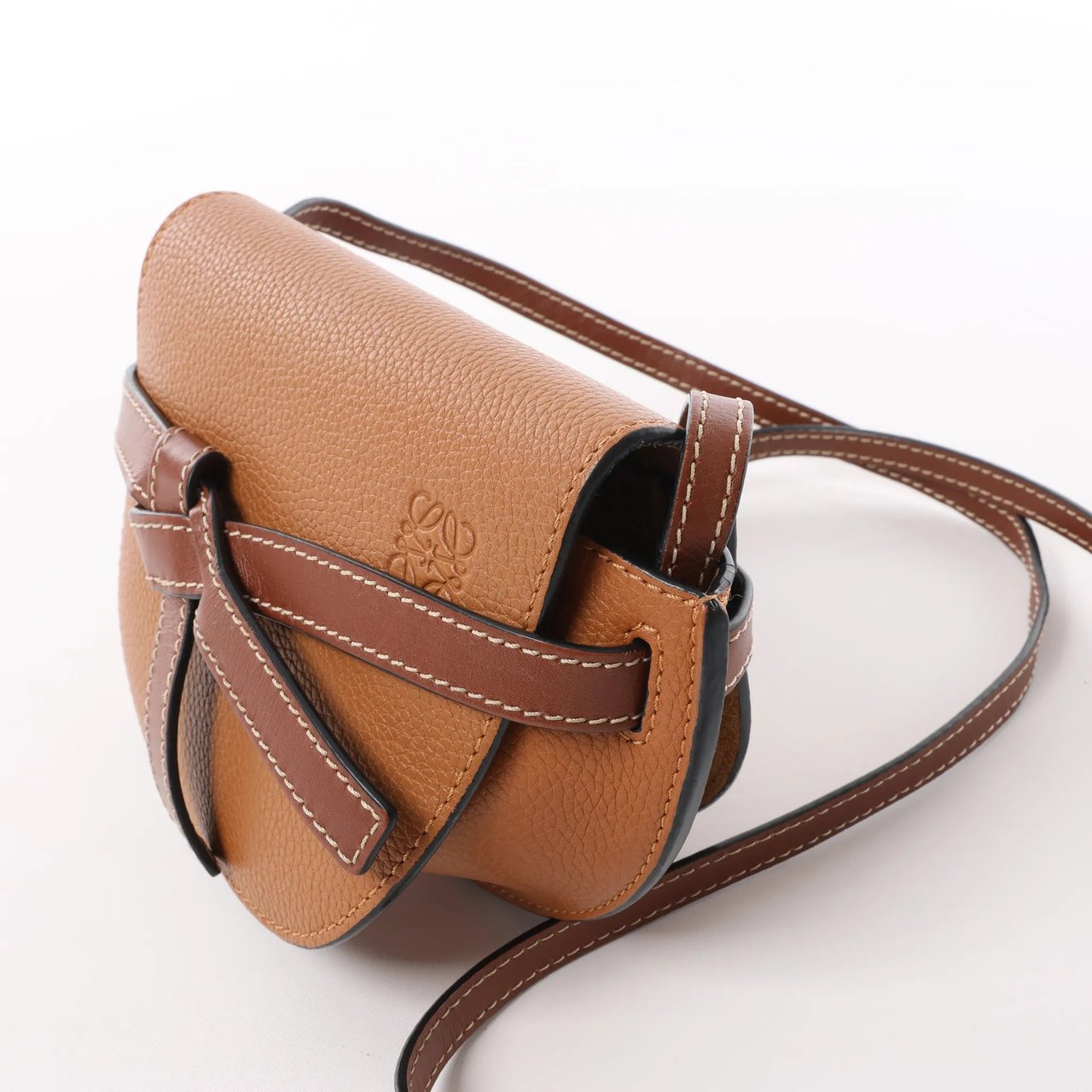 LOEWE Gate Small Crossbody Bag in Brown Bruin