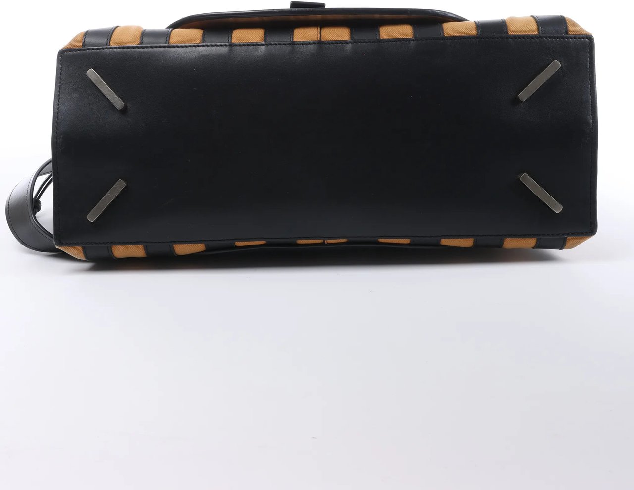 LOEWE Gate Top Handle Leather 2Way Handbag in Black Zwart