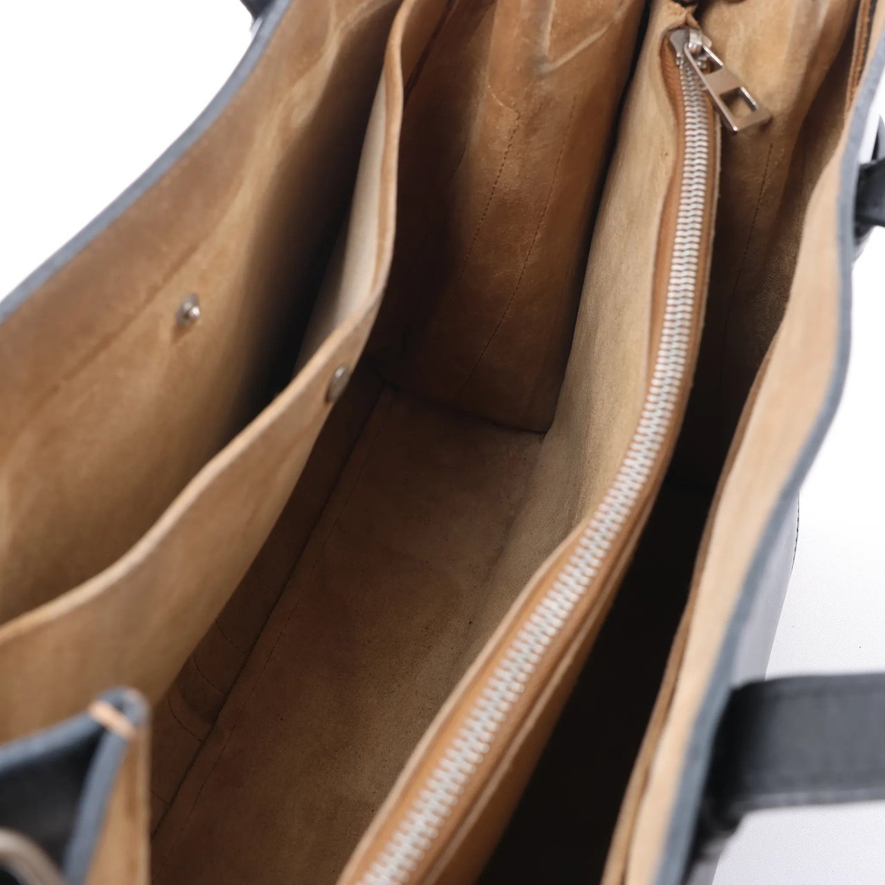 LOEWE Gate Top Handle Leather 2Way Handbag in Black Zwart
