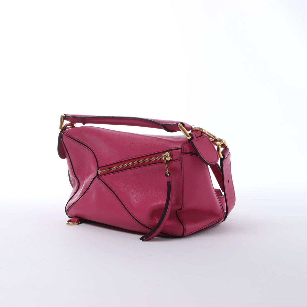 LOEWE Puzzle Small Leather 2Way Handbag in Pink Roze