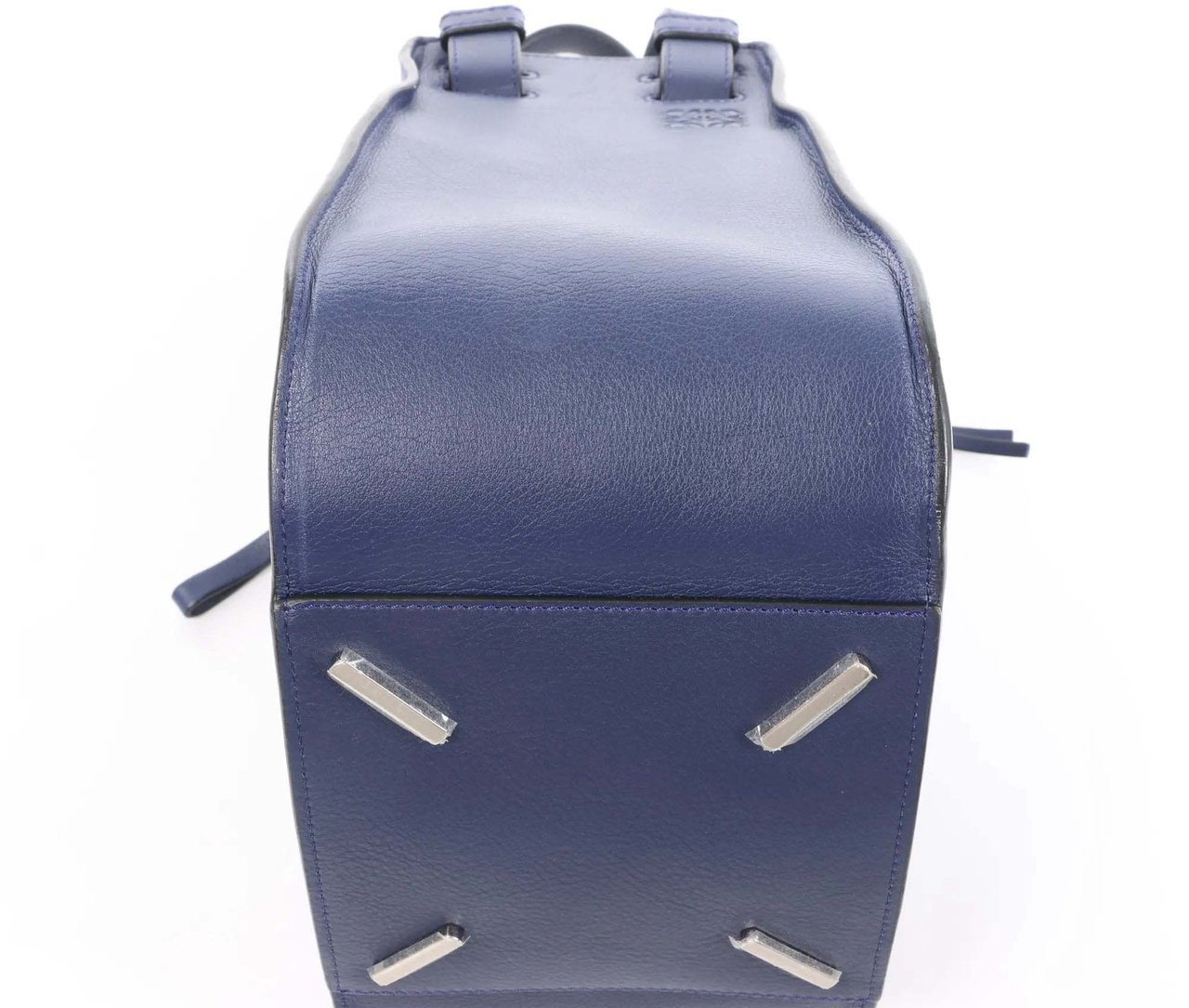LOEWE Hammock Medium Leather 2Way Handbag in Navy Blue Navy