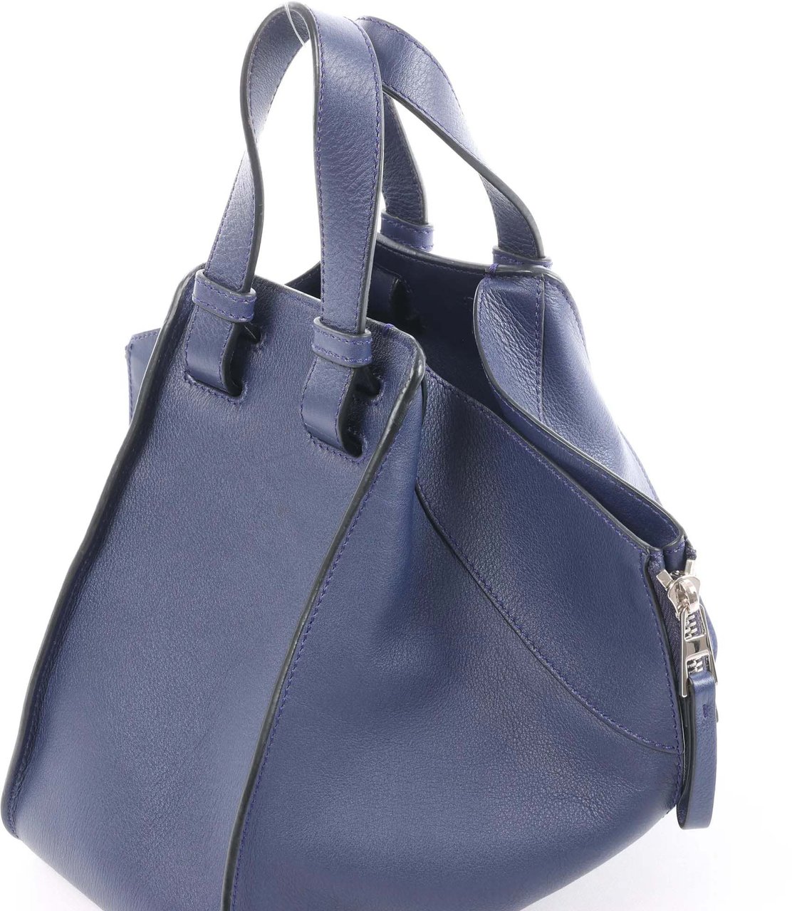 LOEWE Hammock Medium Leather 2Way Handbag in Navy Blue Navy