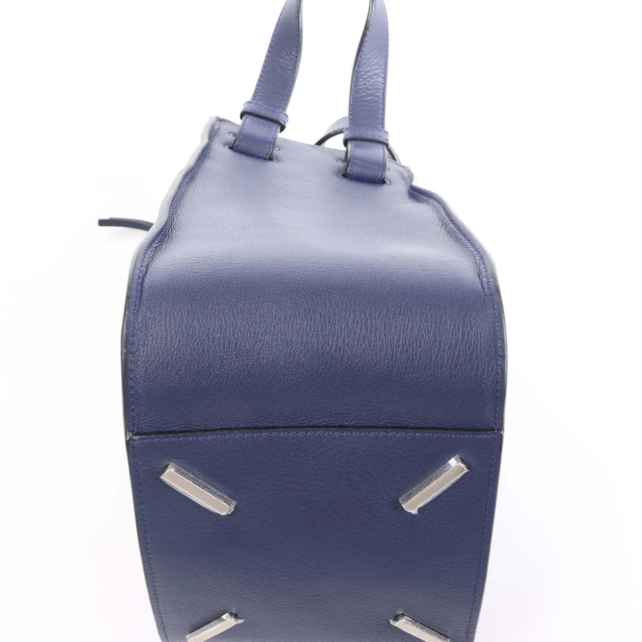 LOEWE Hammock Medium Leather 2Way Handbag in Navy Blue Navy