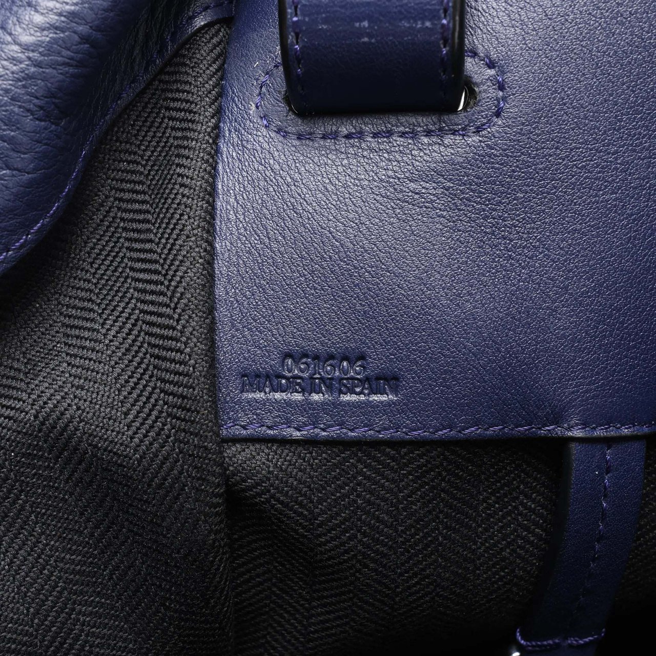LOEWE Hammock Medium Leather 2Way Handbag in Navy Blue Navy