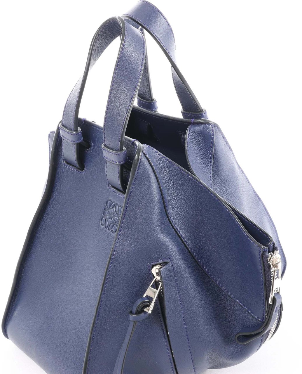 LOEWE Hammock Medium Leather 2Way Handbag in Navy Blue Navy