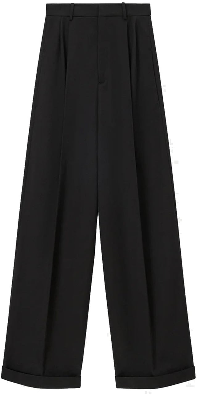 Loewe Loewe Cotton And Silk Pants Zwart