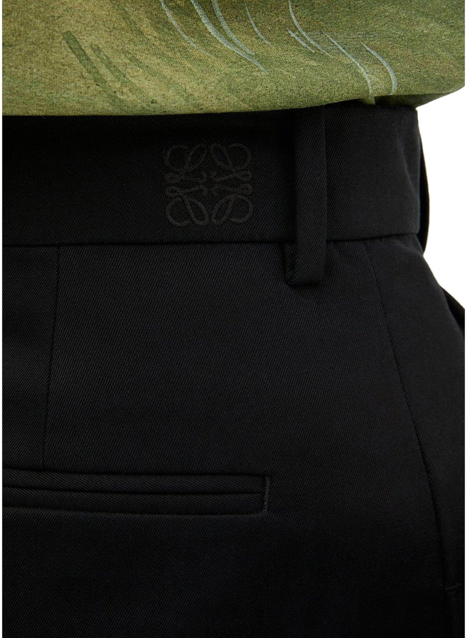 Loewe Loewe Cotton And Silk Pants Zwart