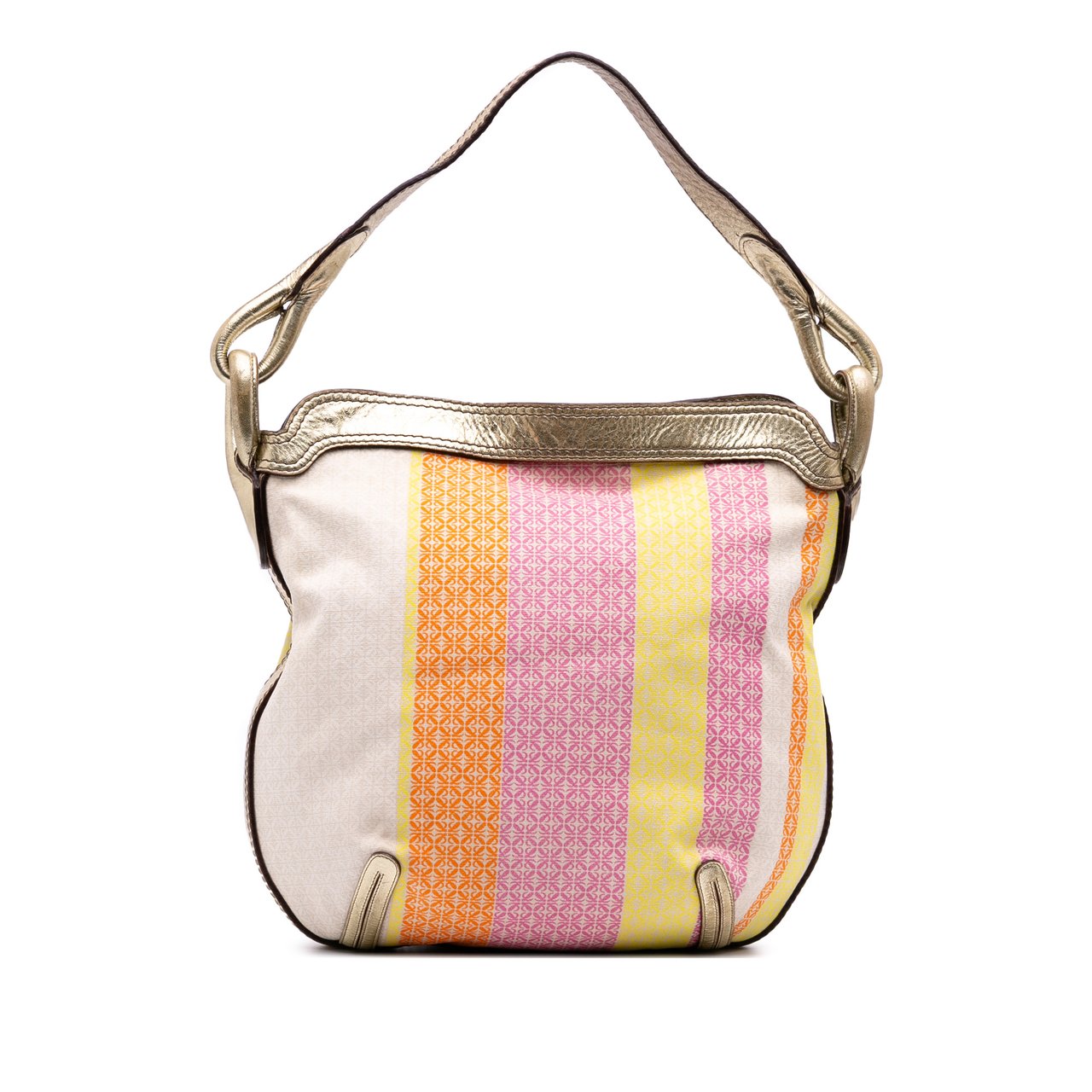 Loewe Anagram Canvas New Road Shoulder Bag Roze