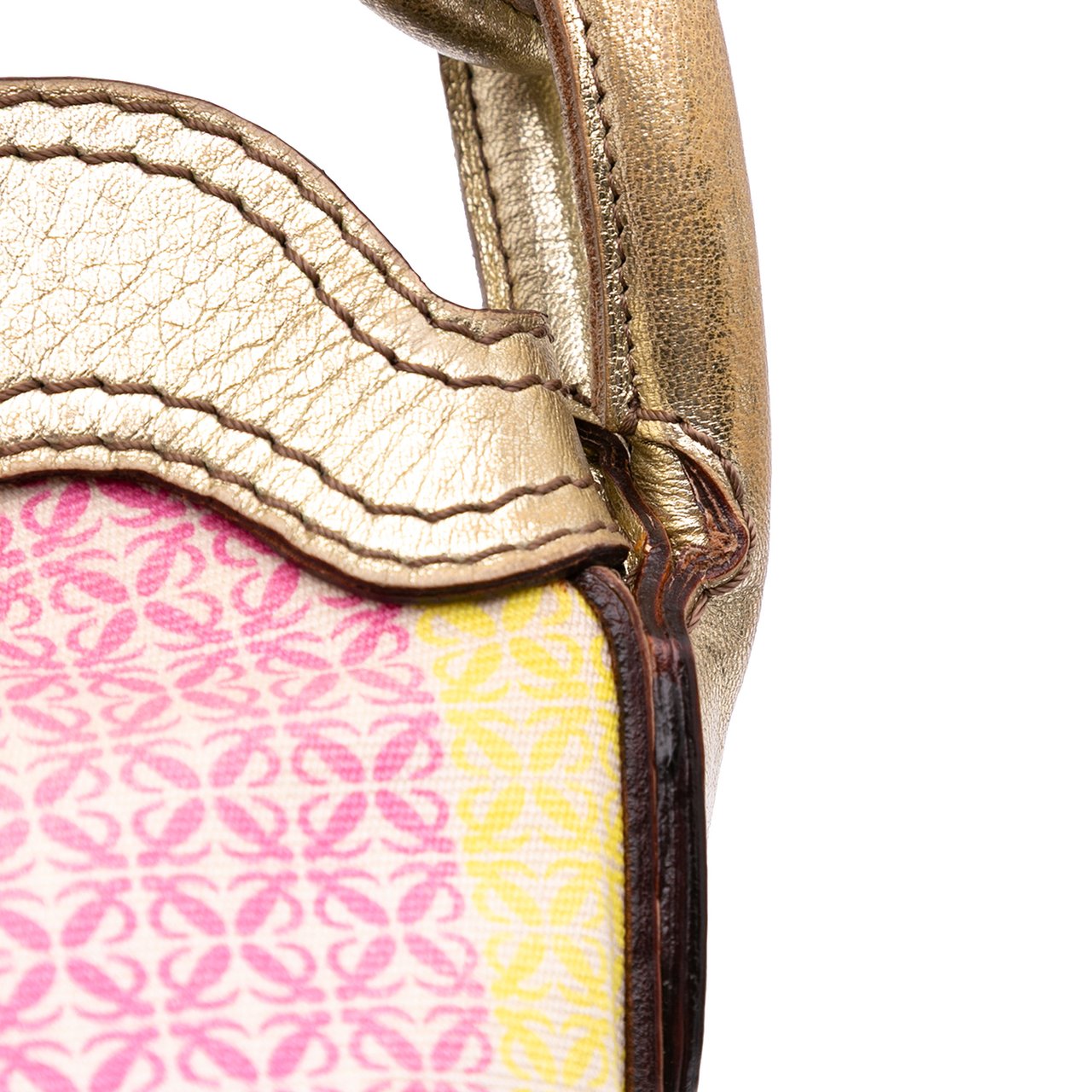 Loewe Anagram Canvas New Road Shoulder Bag Roze