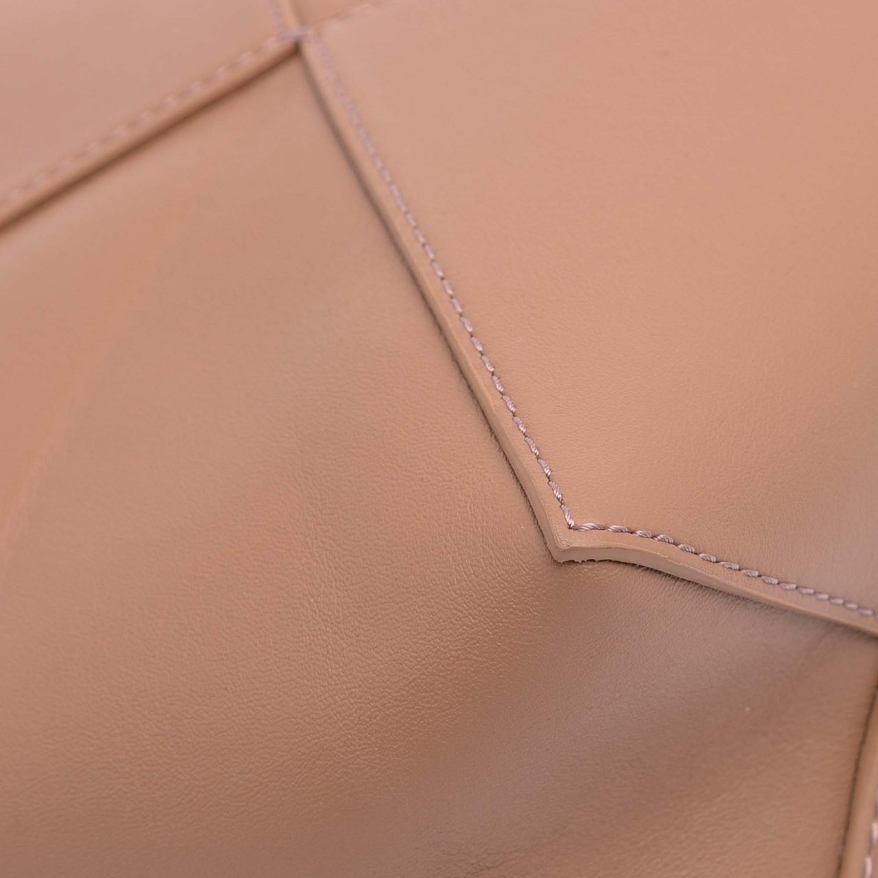 Loewe Mini Shiny Calfskin Puzzle Fold Tote Bruin