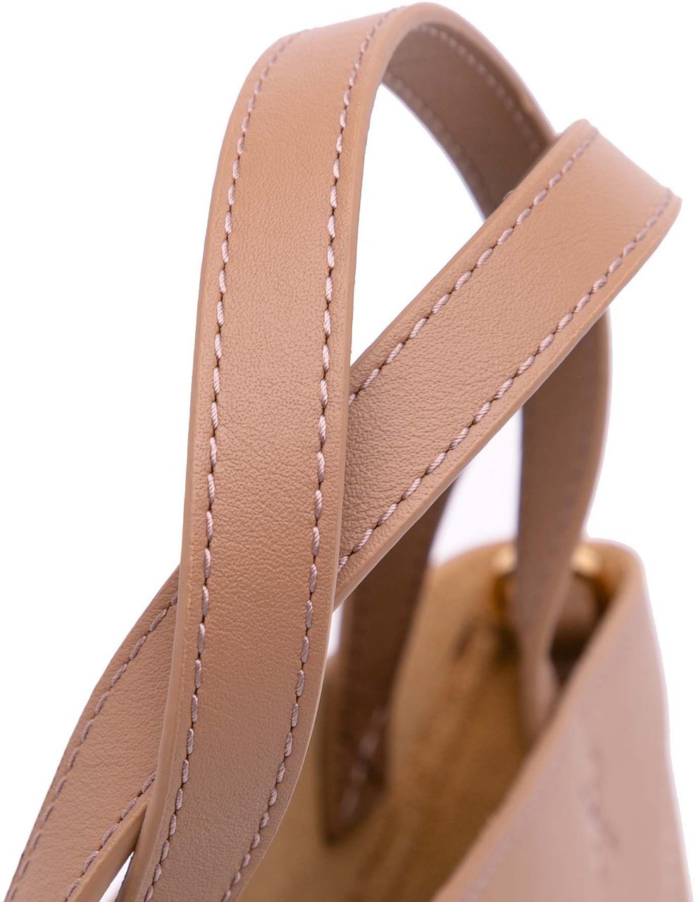 Loewe Mini Shiny Calfskin Puzzle Fold Tote Bruin