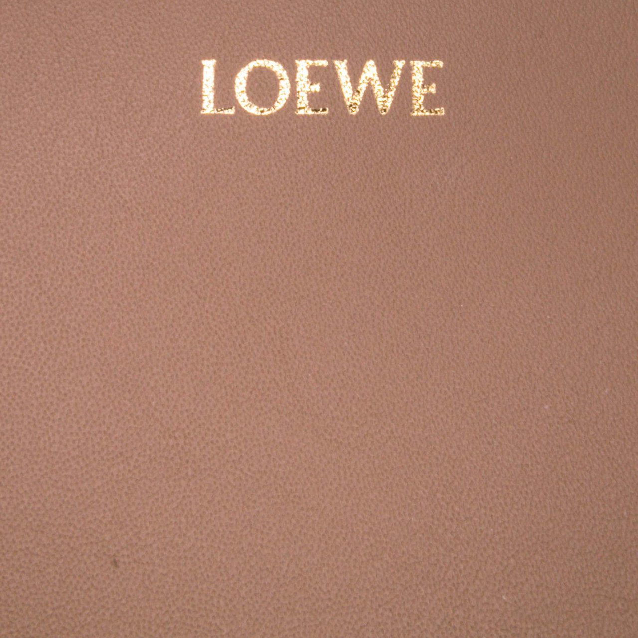Loewe Mini Shiny Calfskin Puzzle Fold Tote Bruin