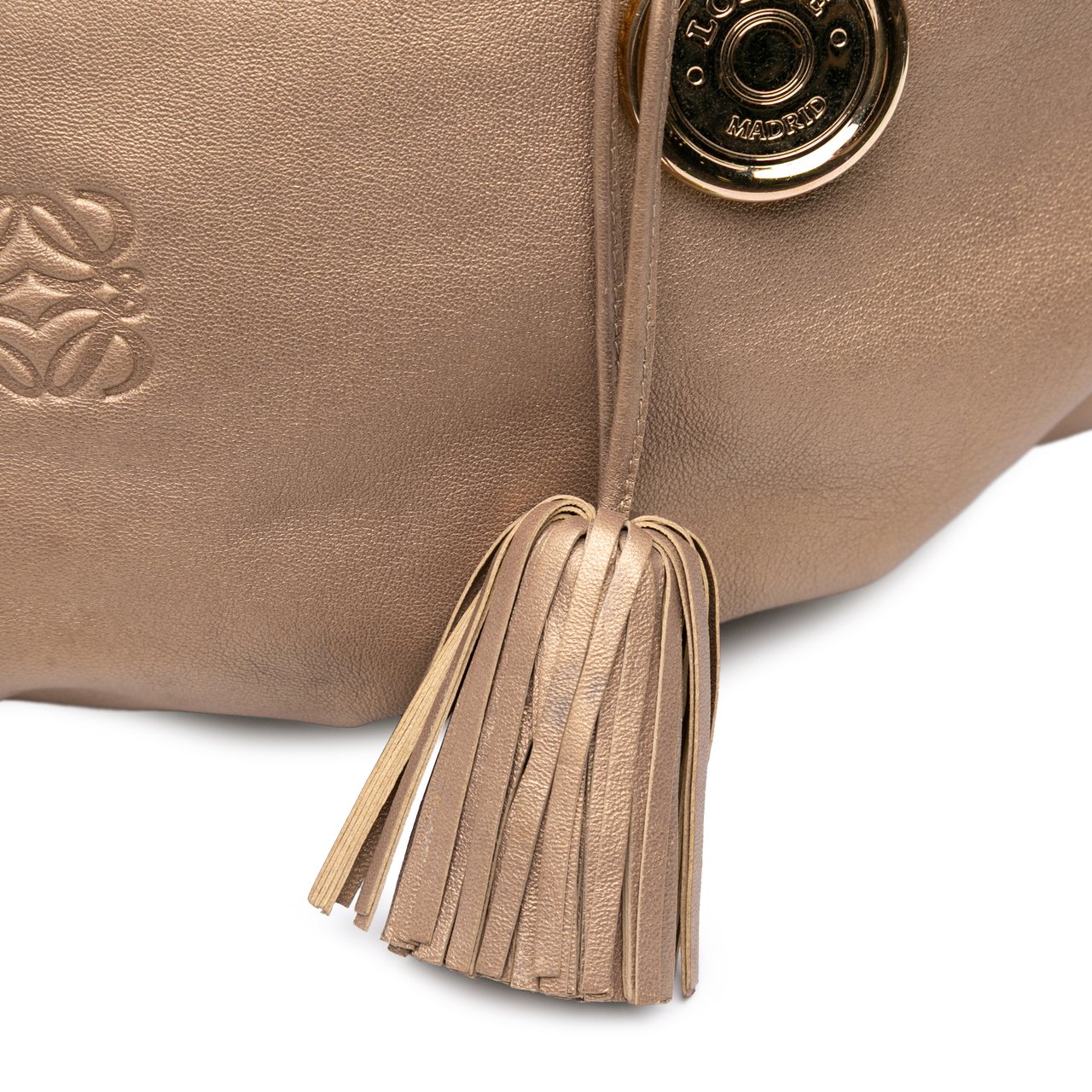 Loewe Anagram Nappa Tassel Hobo Goud