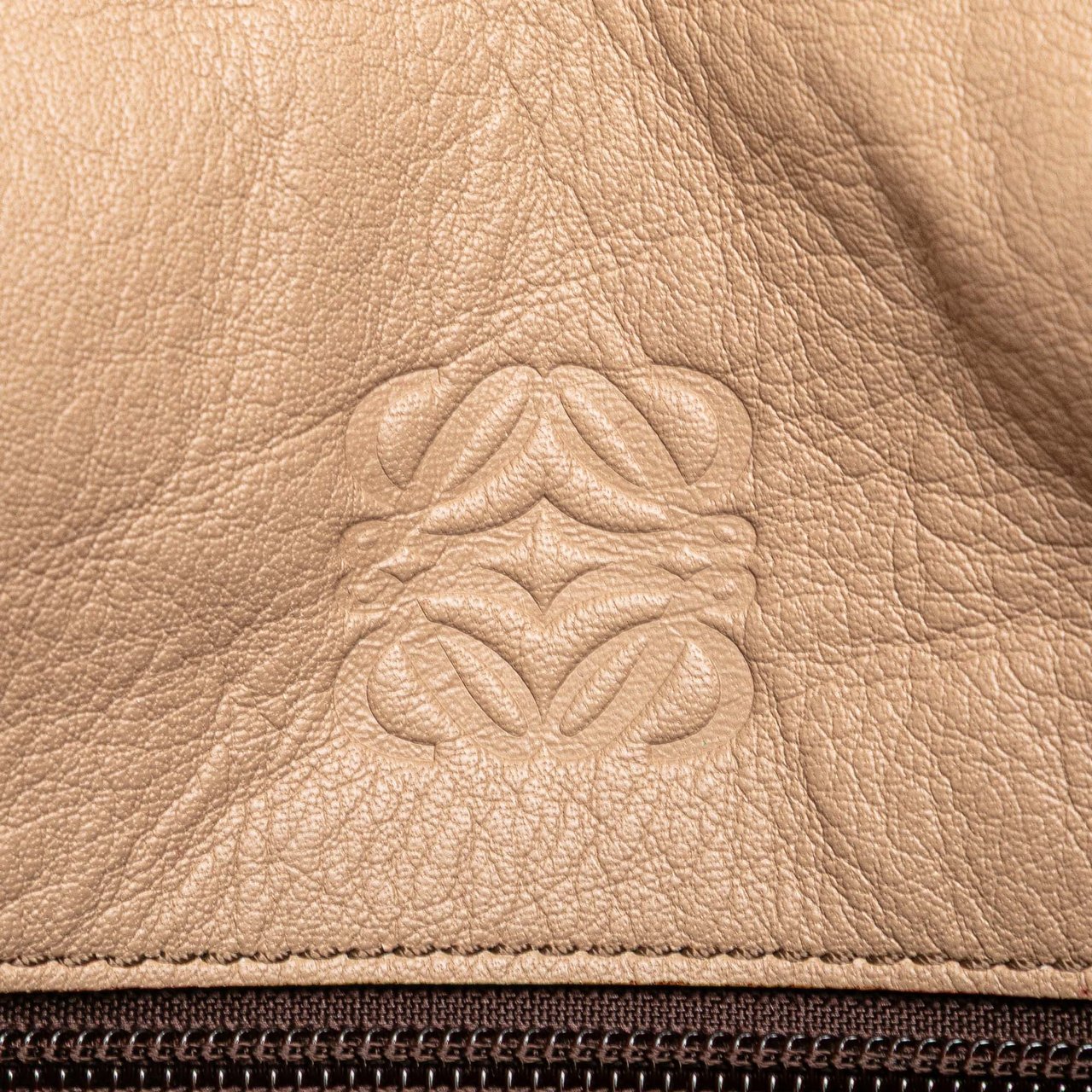 Loewe Anagram Leather Chain Shoulder Bag Bruin