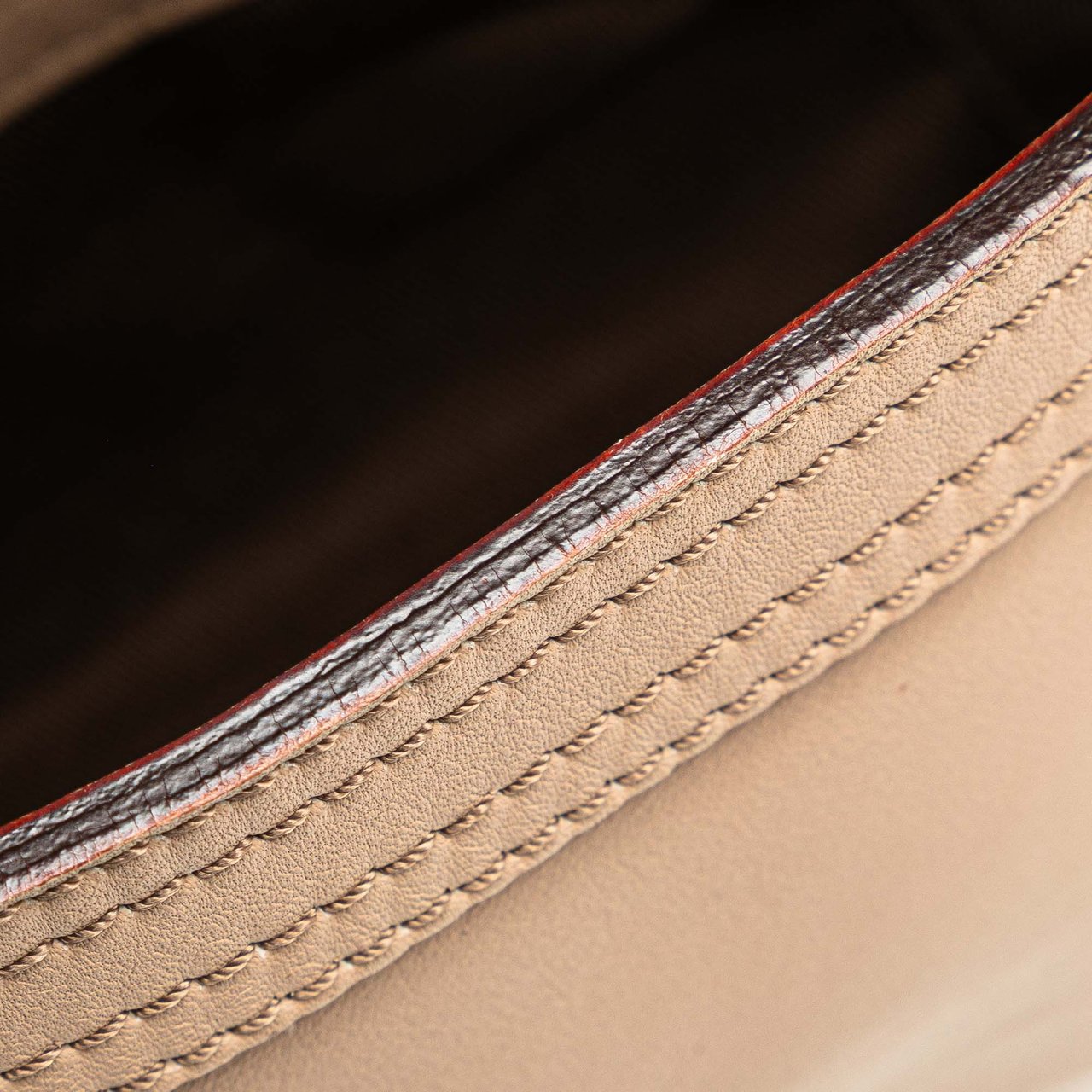 Loewe Anagram Leather Chain Shoulder Bag Bruin