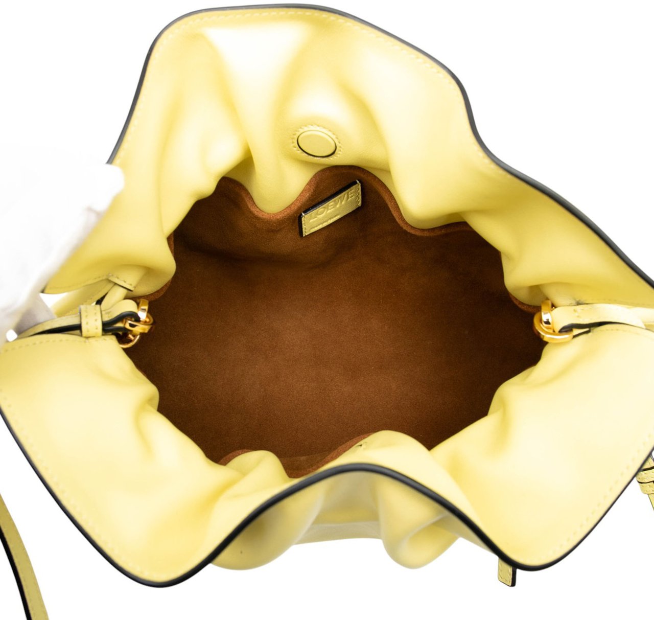 Loewe Medium Nappa Flamenco Knot Clutch Geel