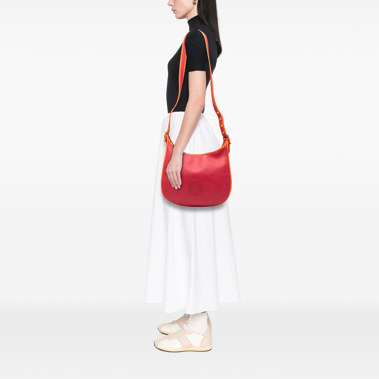 Loewe Leather Anagram Sofia Crossbody Rood