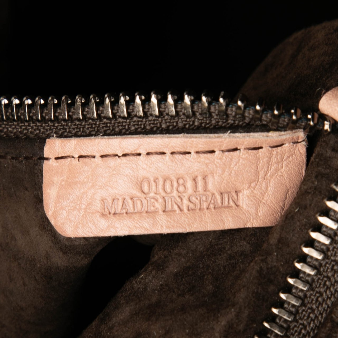 Loewe Calfskin Calle Lock Shoulder Bag Bruin