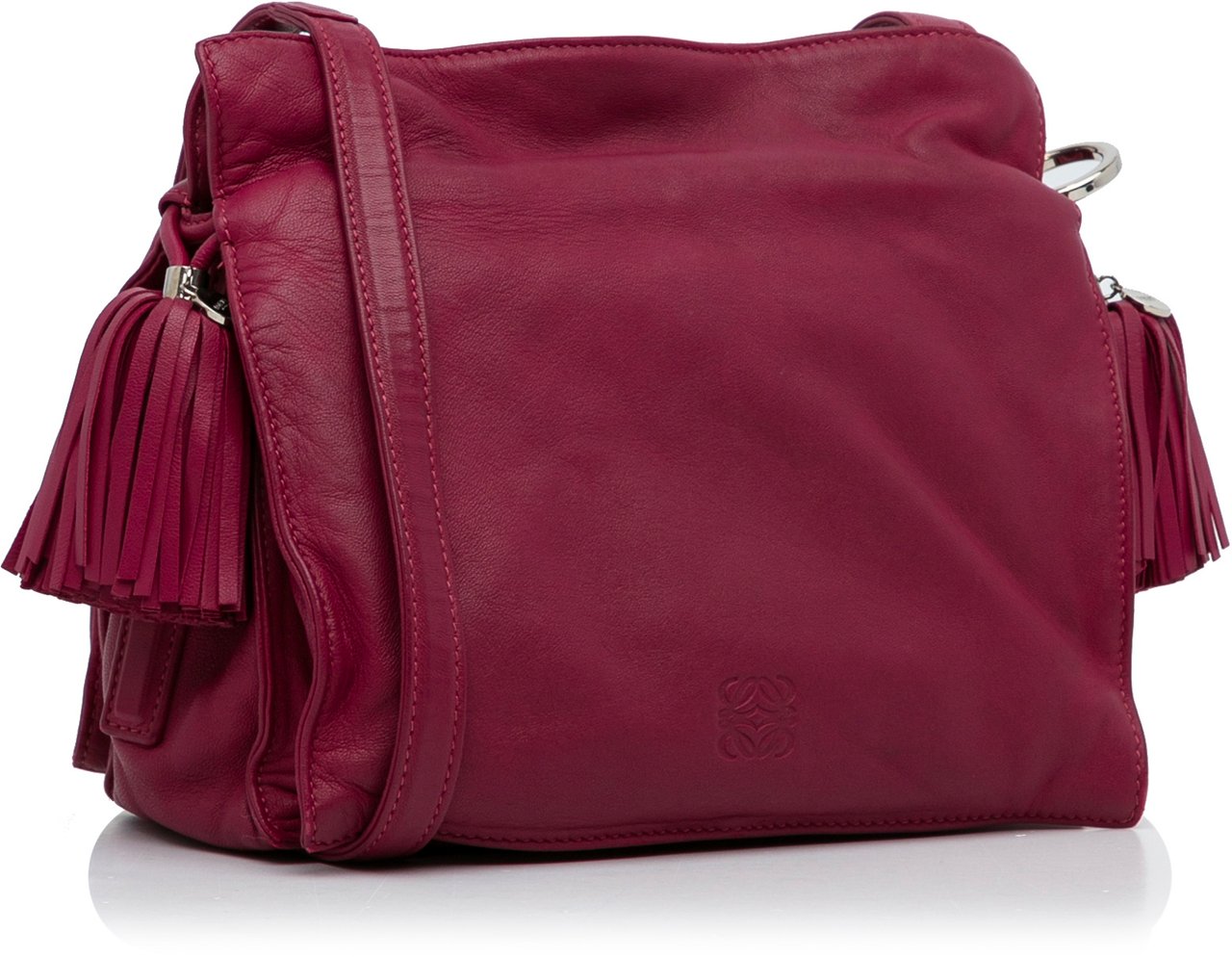 Loewe Small Leather Flamenco Crossbody Bag Roze